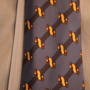 Hermes Men's Paris Necktie Pure Silk #980 SA